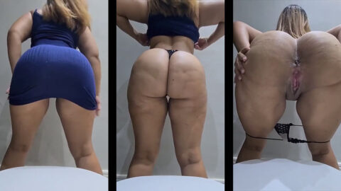 Chica caliente mostrando su gran culo llegó a Internet