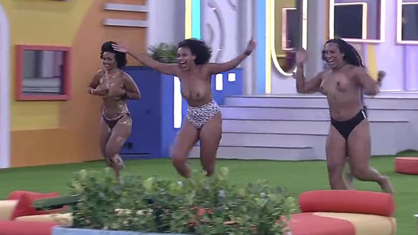 BBB22: Natália Deodato, Linn y Jessilane Alves desnudas saltando en la piscina