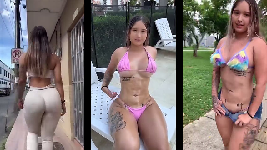 Chica traviesa y llamativa le gusta provocar