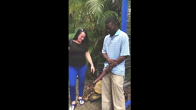 Gringas asombradas por el tamaño de la polla del negro africano