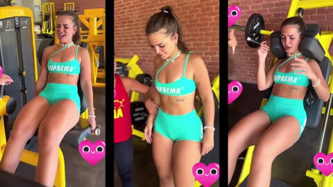 La caliente Mel Maia haciendo ejercicio en pantalones cortos