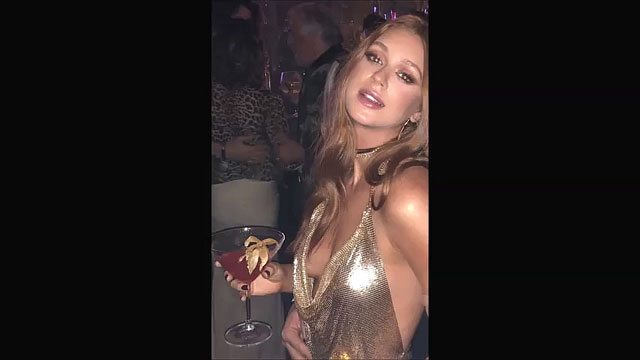 Marina Ruy Barbosa con vestido escotado en una fiesta
