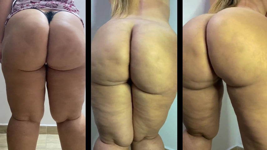 Milf gordita traviesa mostrando su gran culo