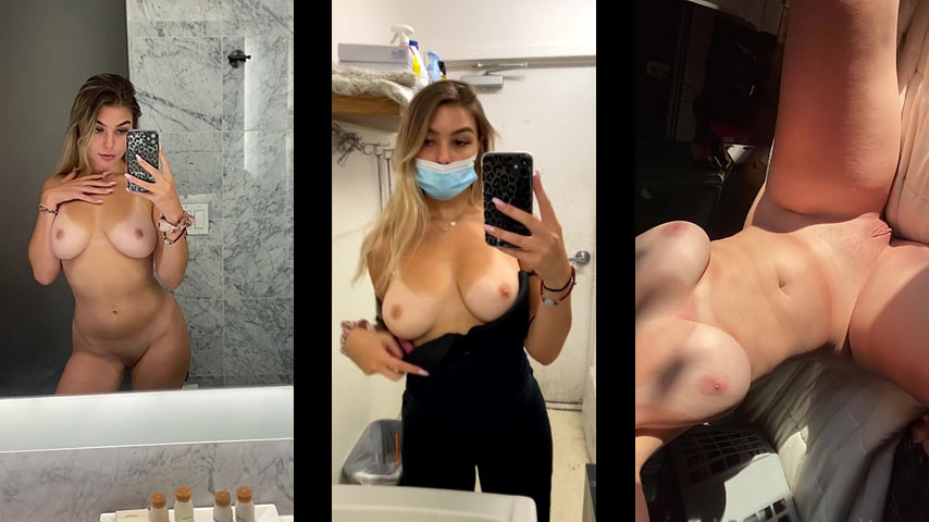 Ninfa rubia exhibiéndose en onlyfans