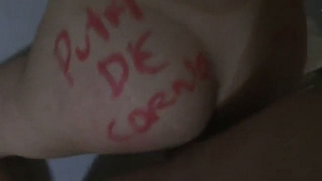 Puta cornuda jugando con su amante