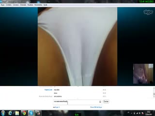 Morena traviesa de Manaos en Skype burlándose de ello se conectó